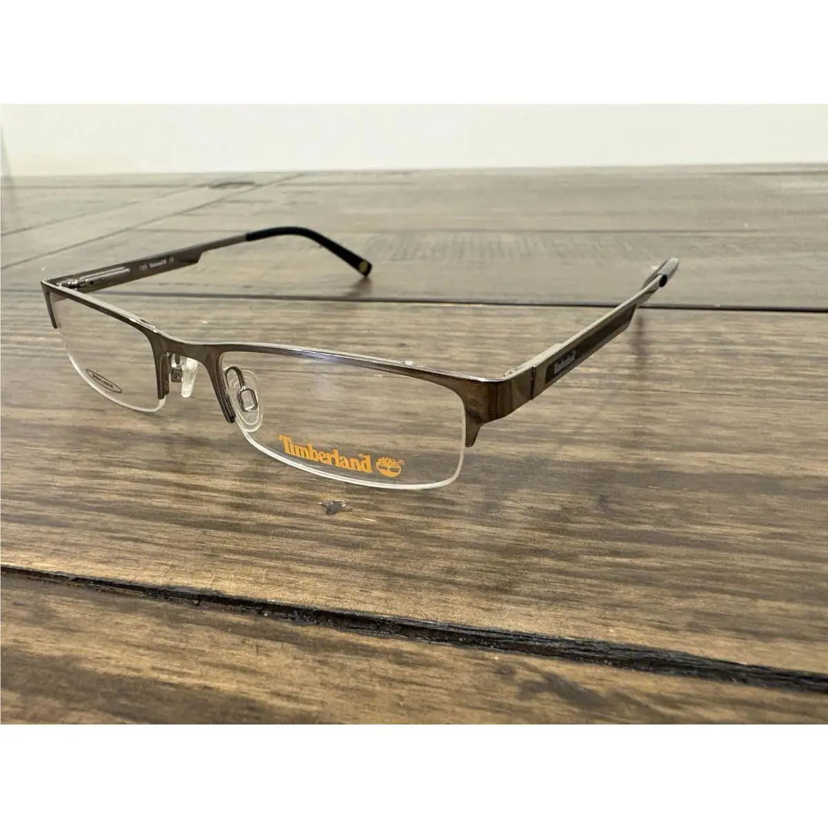 Timberland TB5040 008 Semi Rimless Metal Eyeglasses Frames Blk/slv 48-18-135