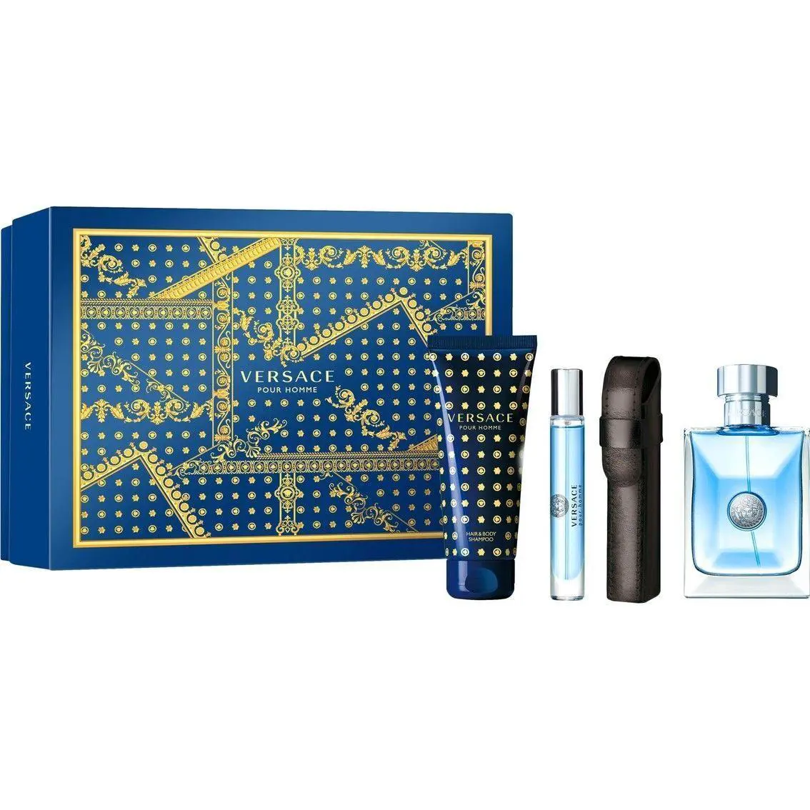Versace Pour Homme 4 Pcs Gift Set 3.4 Oz. Edt