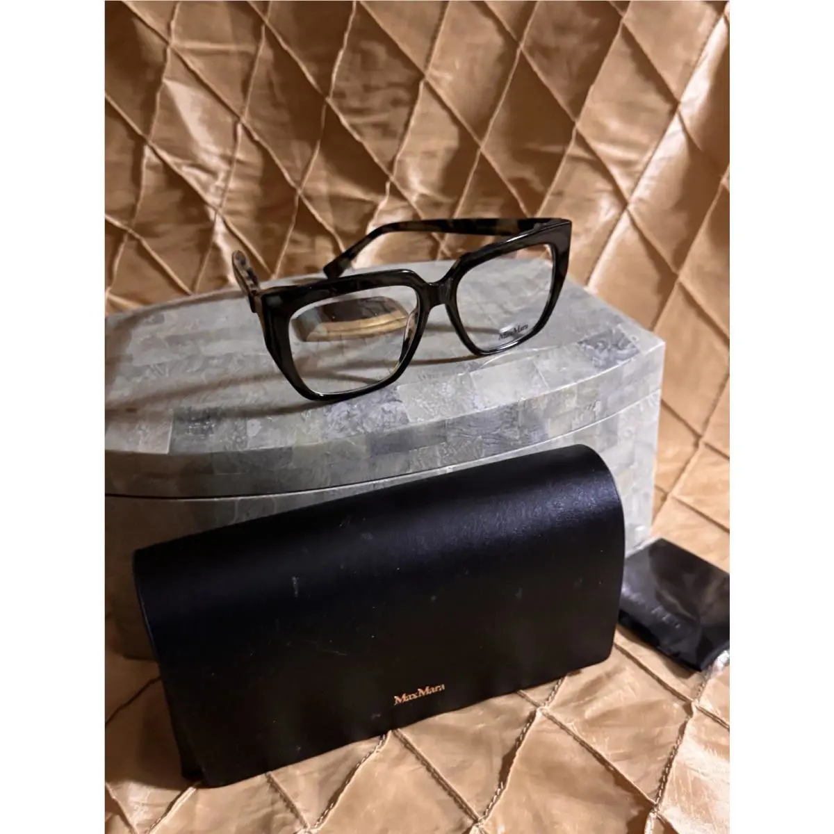 Max Mara MM5010 Black Cat Eye Bold Optical Eyeglasses Frame Case 54-15-140