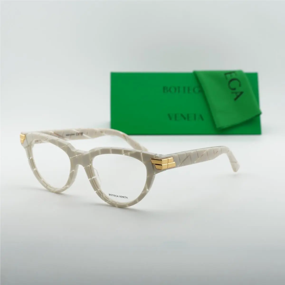 Bottega Veneta BV1106O 004 Ivory 52mm Eyeglasses