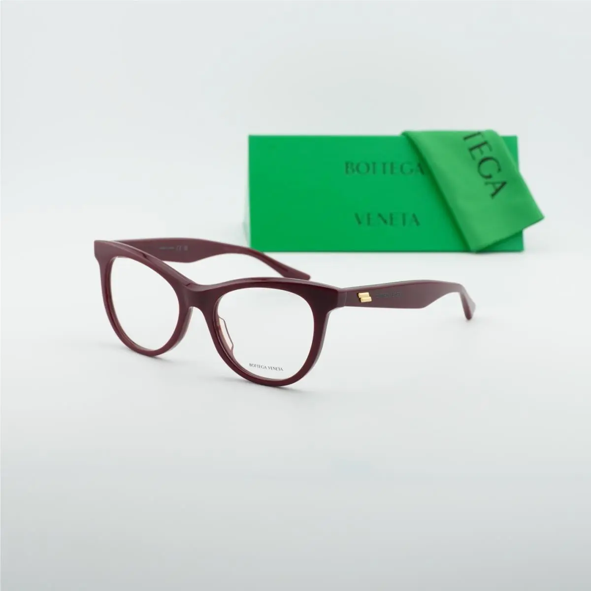 Bottega Veneta BV1064O 004 Burgundy 52mm Eyeglasses