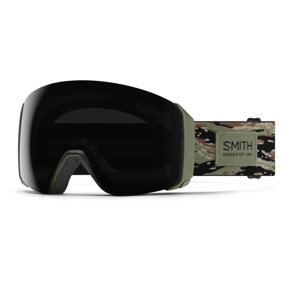 Smith 4D Mag XL Snow Goggles Eye of The Tiger Chromapop Sun Black Lens + Bonus - Frame: Green