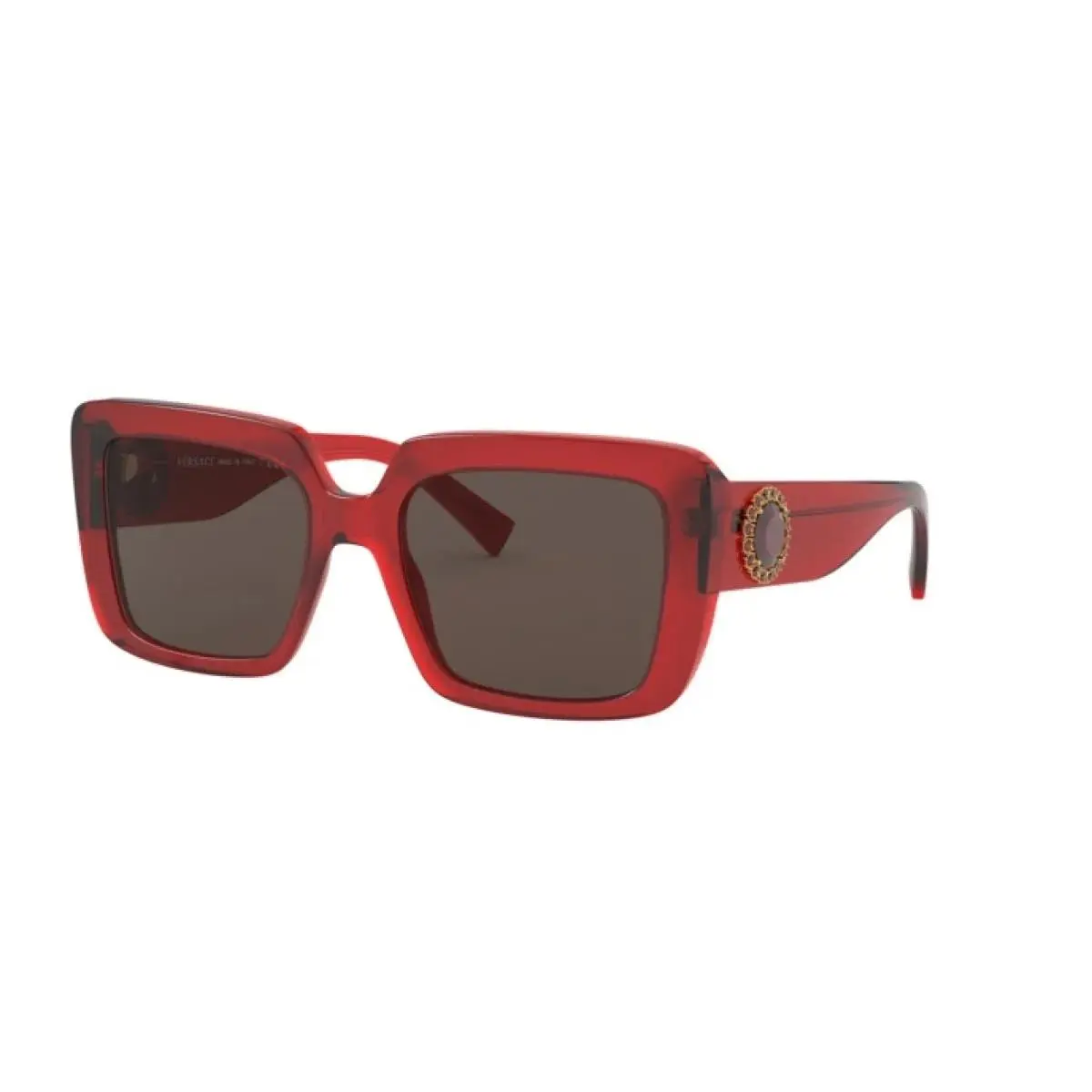 Versace Woman Sunglasses VE4384B 528073 54mm Transparent Red - Brown Lens
