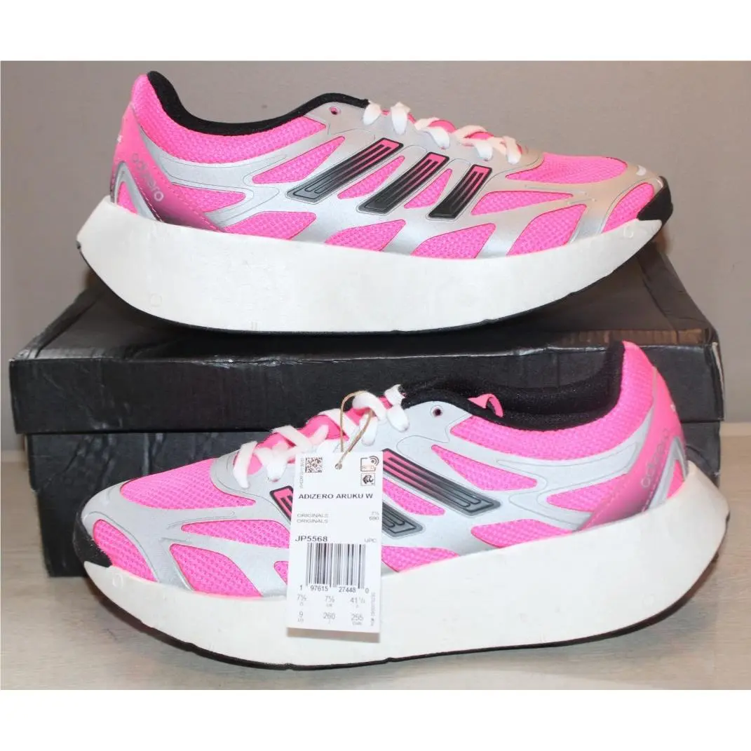 Women`s Adizero Aruku Running Lucid Pink/silver/black JP5568 Size 6.5 by Adidas