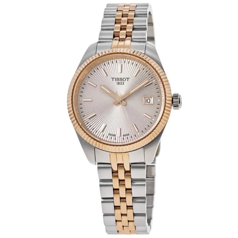 Tissot Ballade Quartz Silver Dial Women`s Watch T156.210.22.031.01 - Face: Silver, Dial: Silver, Band: Two-Tone