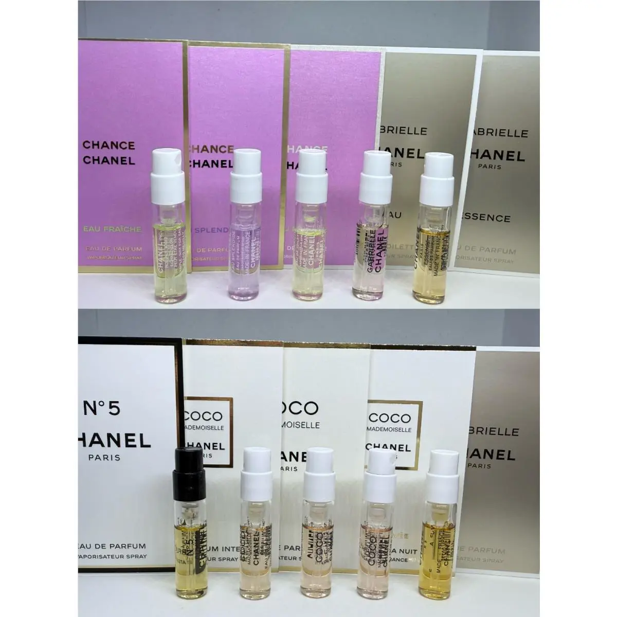 Chanel Perfume Collection For Women Sample Vials Spray 10Pc Set