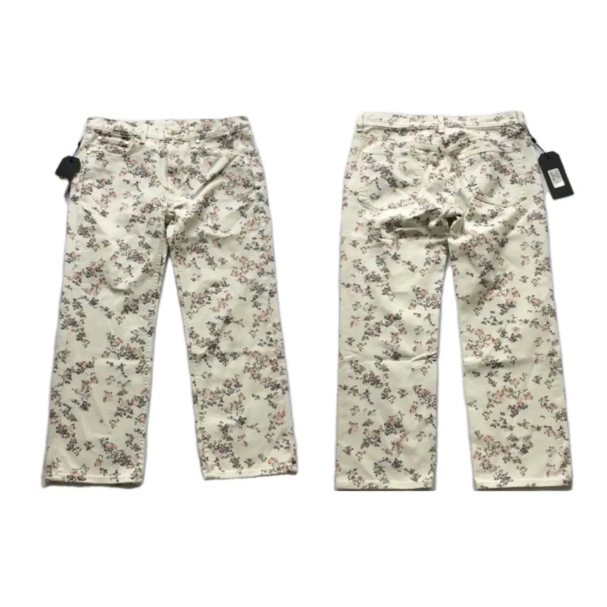 Rag Bone Micro Floral Boy Jeans Logo Print Turkish Twill Made US Size 27