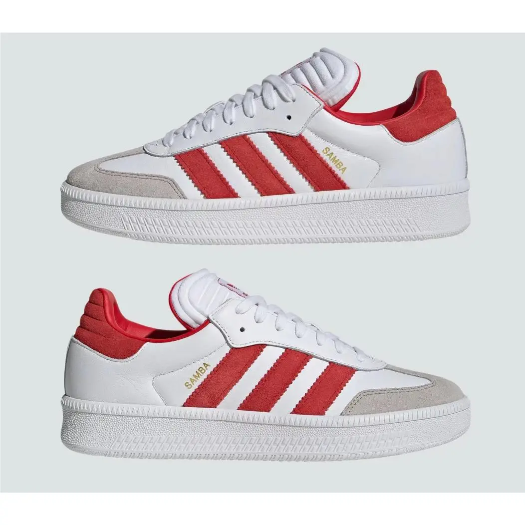 Sz 9.5 - Adidas Samba Xlg `white Better Scarlet`