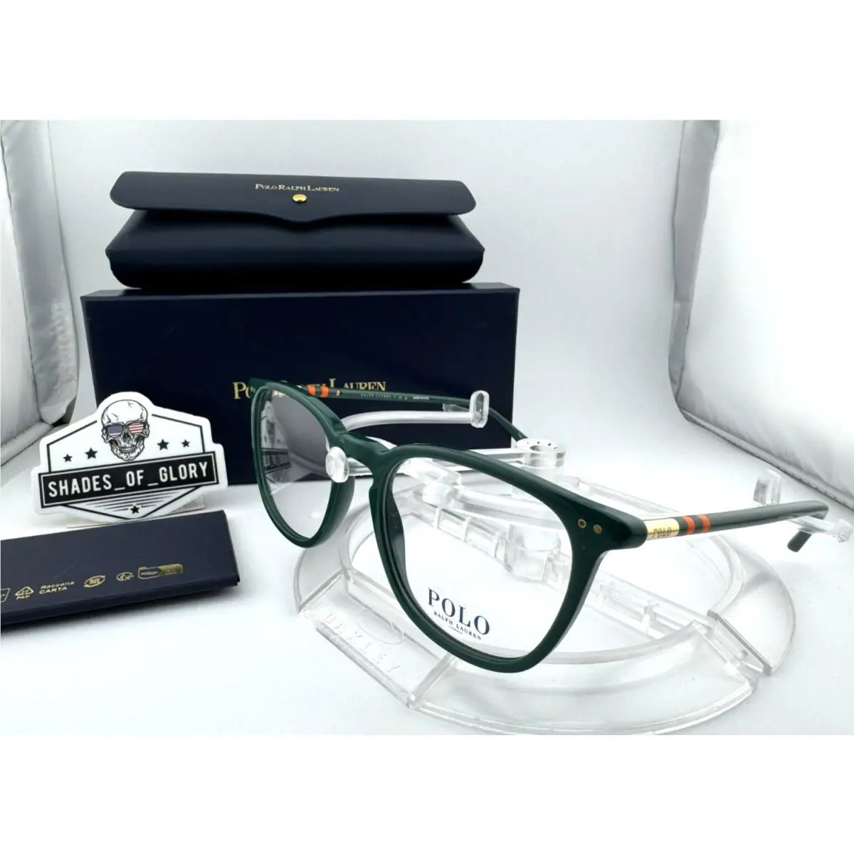 Polo Ralph Lauren PH 2288 5421 Shiny Green Men Eyeglasses Frame Square 53MM