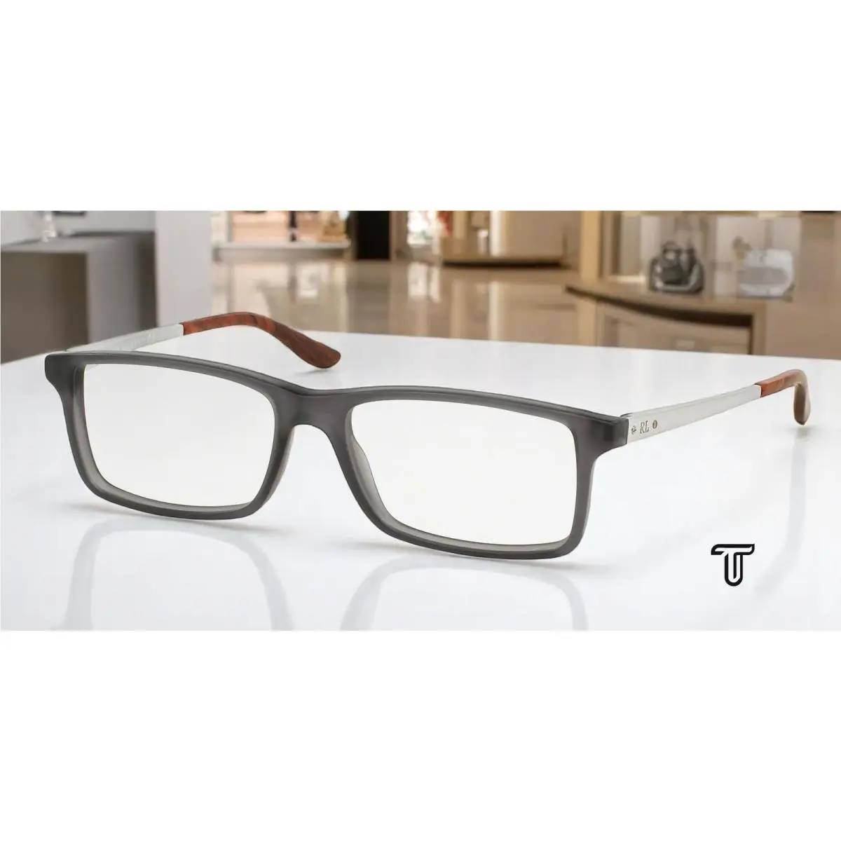 Ralph Lauren RL6128 5510 Matte Grey Demo Lens 53 mm Men`s Eyeglasses