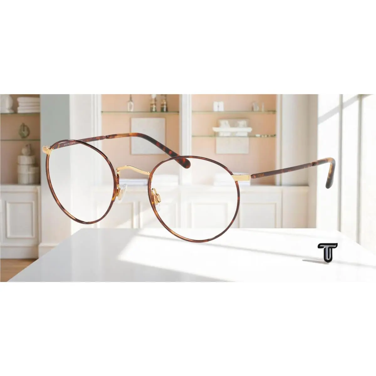 Ralph Lauren Polo PH1179 9384 Havana Shiny Gold Demo Lens 48 mm Men`s Eyeglasses