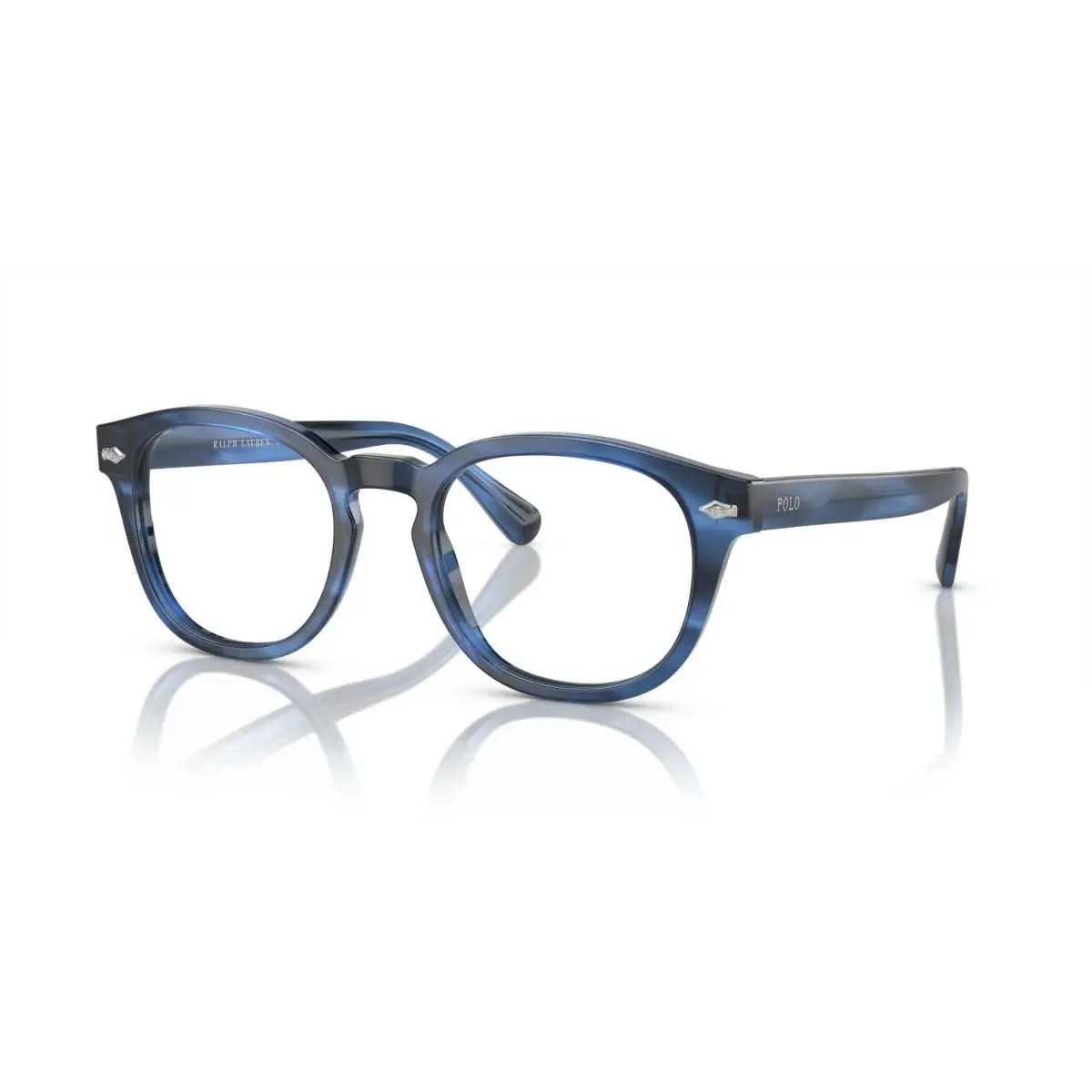 Polo Ralph Lauren Man Eyeglasses PH2272 6139 Shiny Striped Blue Havana 52mm