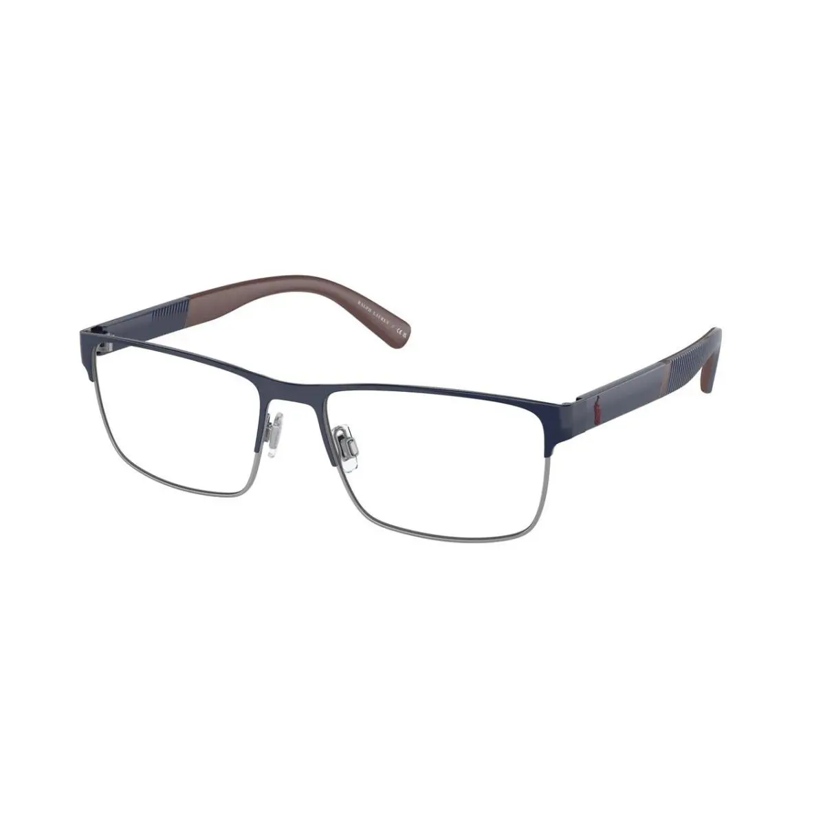 Polo Ralph Lauren Man Rectangle Eyeglasses PH1215 Shiny Blue/gunmetal 56mm