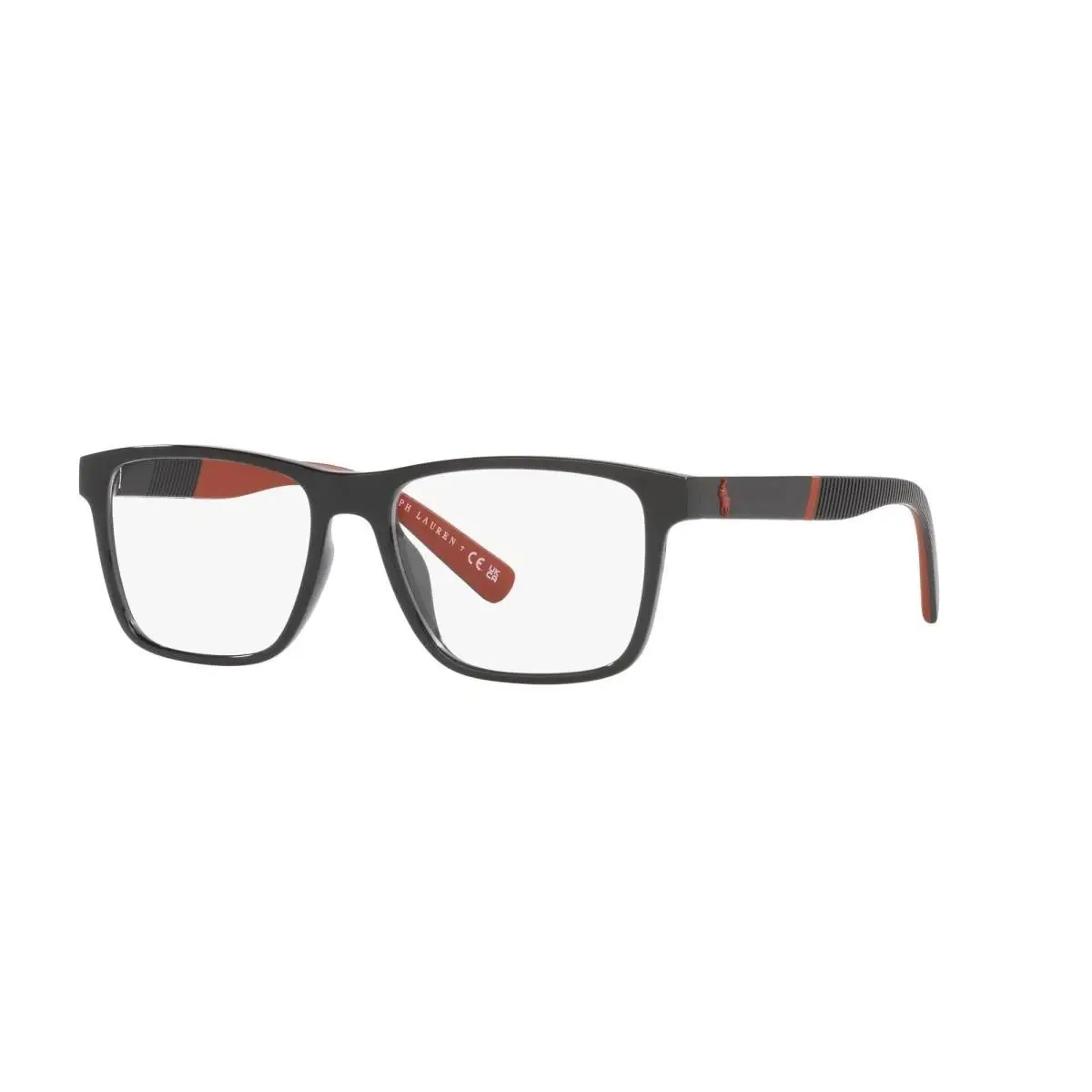 Polo Ralph Lauren Man Rectangle Eyeglasses PH2257U 5001 Shiny Black 57mm - Frame: Shiny Black