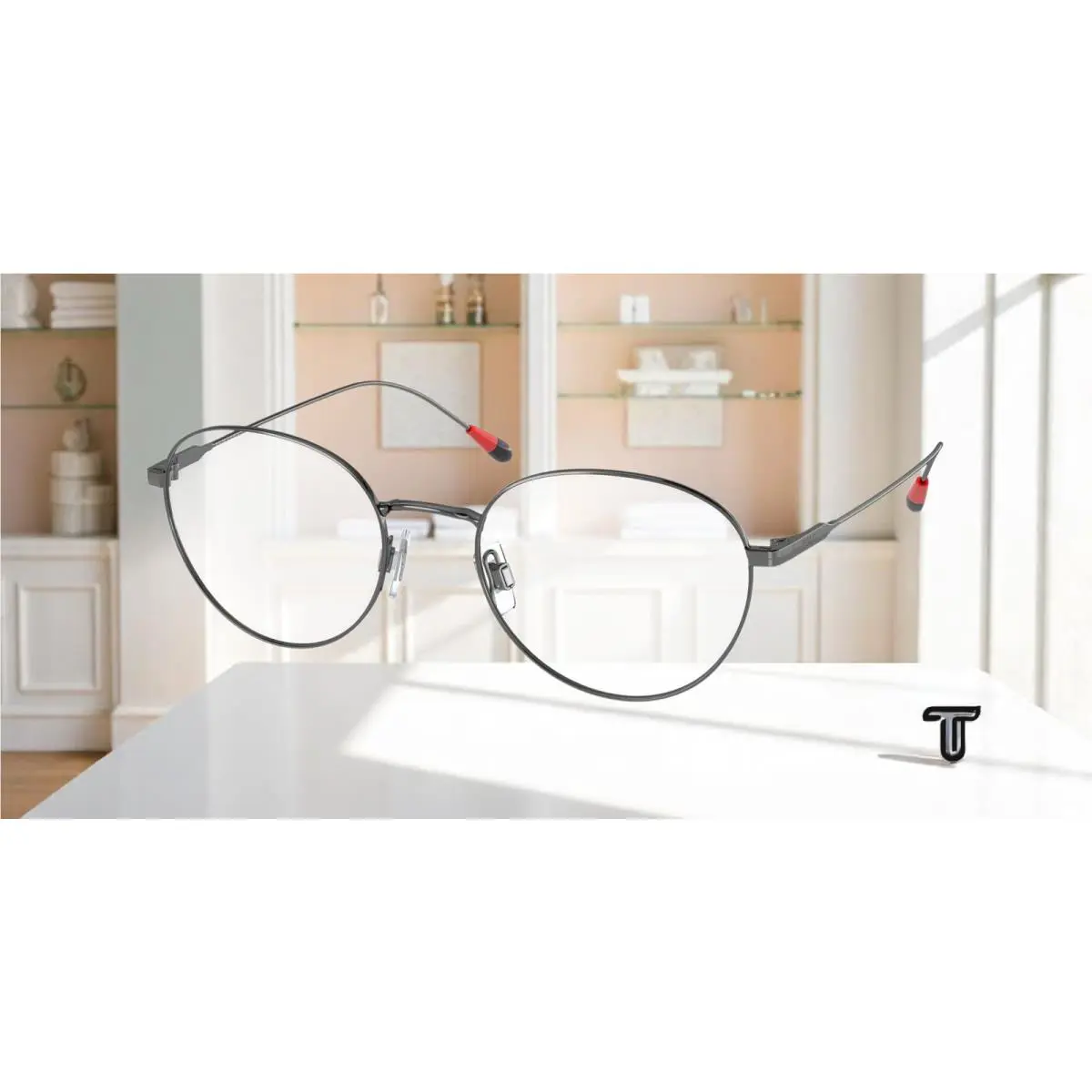Ralph Lauren Polo PH1208 9157 Shiny Dark Gunmetal Demo Lens 51 mm Men`s Eyeglasses