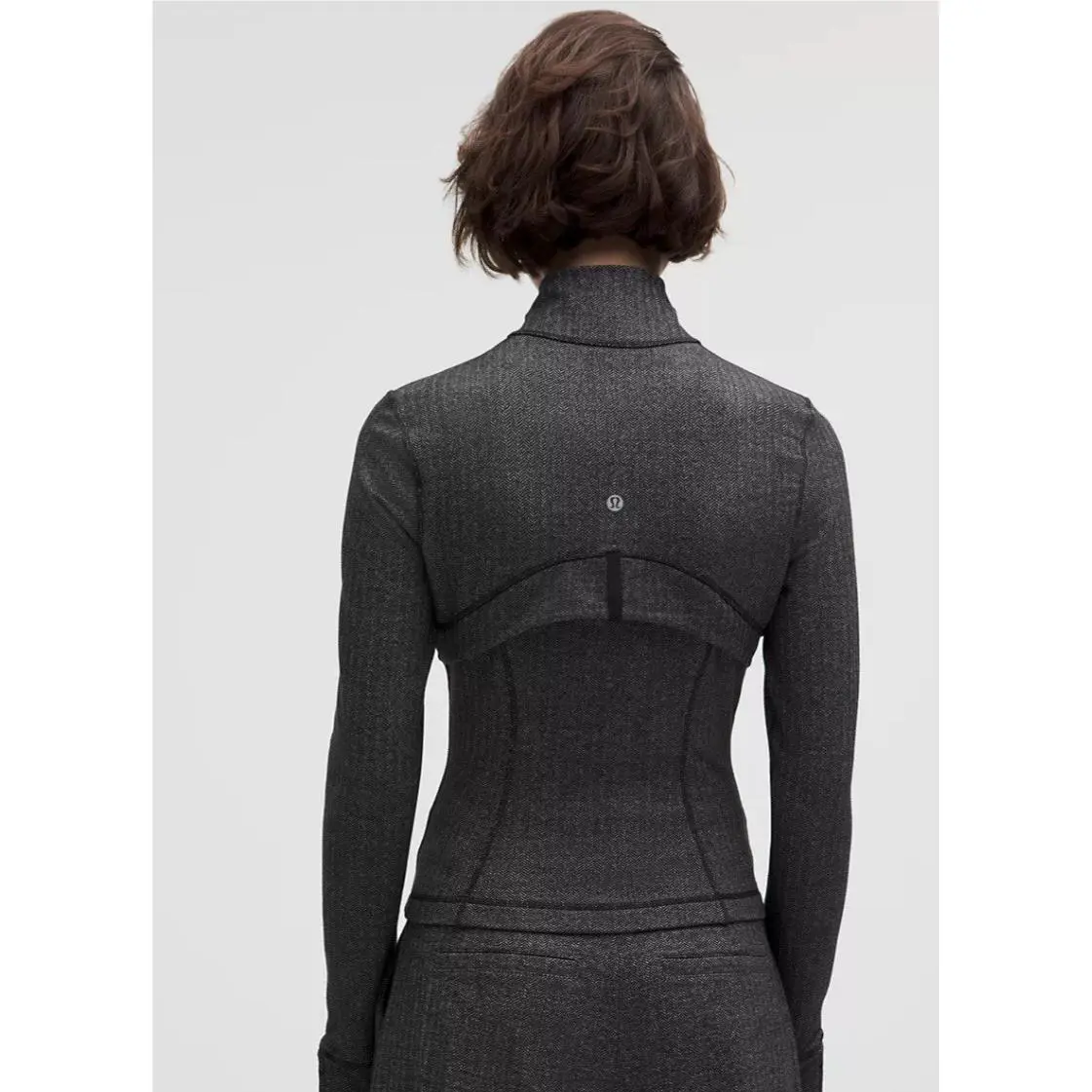 Lululemon clothing - Define Cropped Jacket Herringbone - Define Cropped Jacket Herringbone - LW3JPMS HHDB - Gray, Black 0