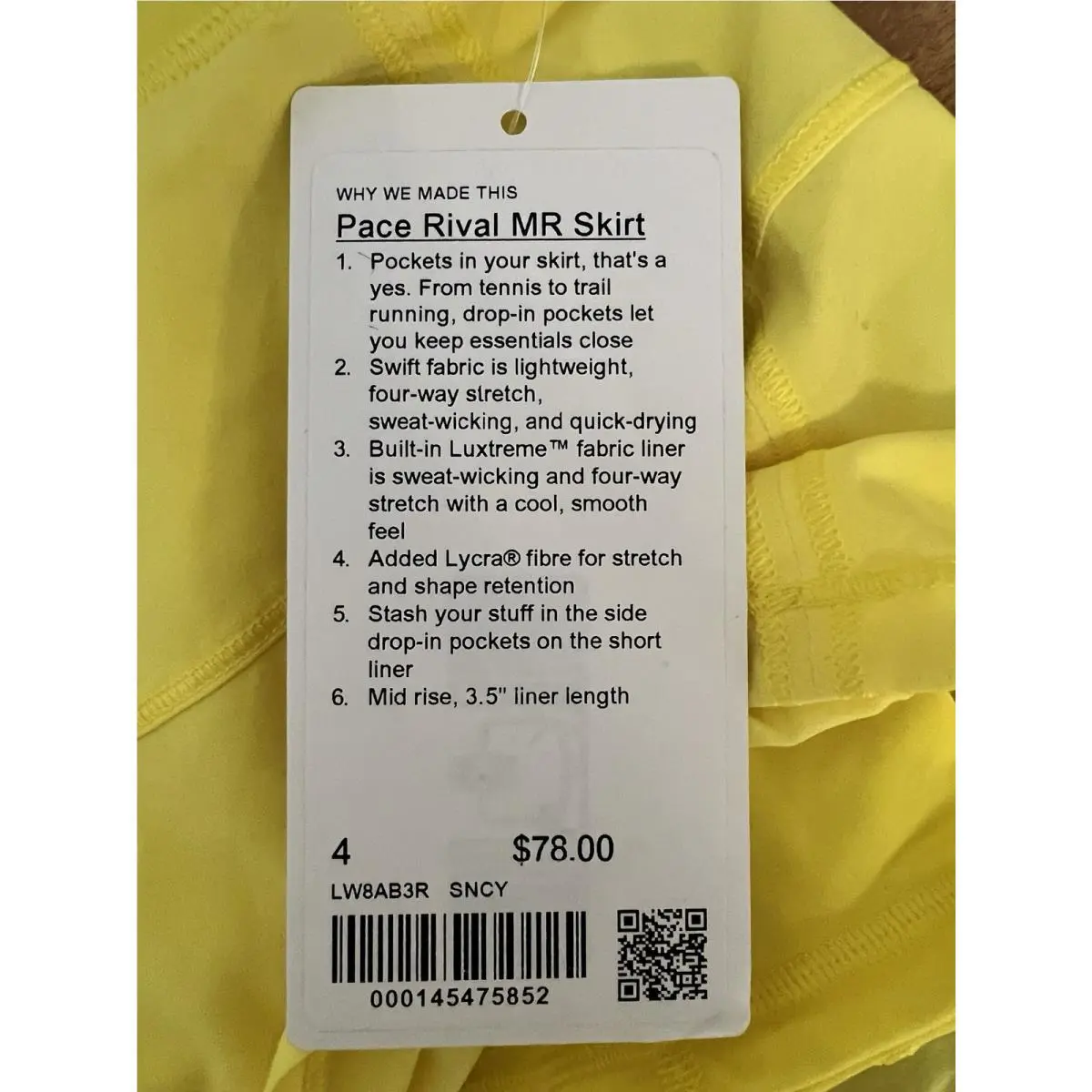 Lululemon clothing - Yellow 5