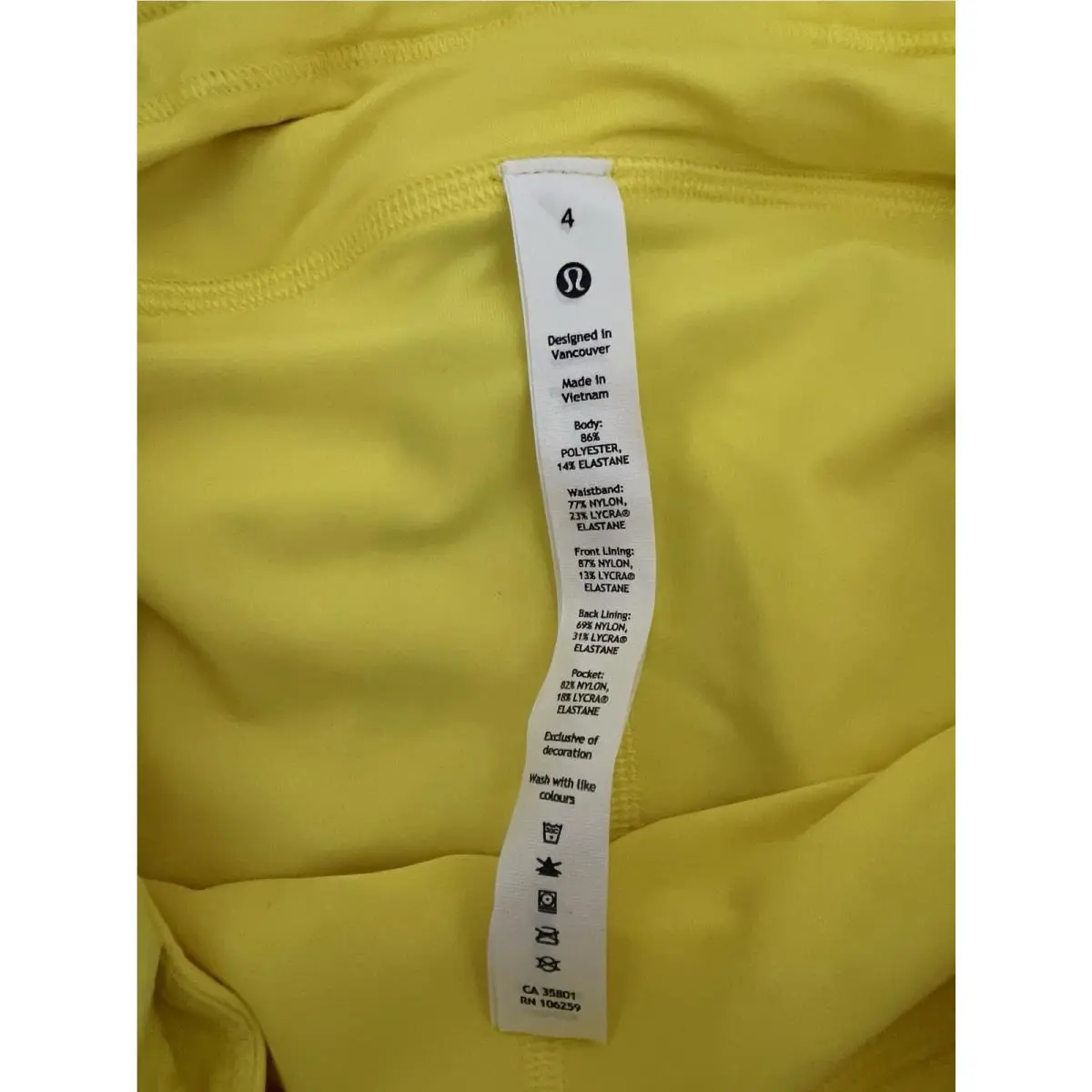 Lululemon clothing - Yellow 6