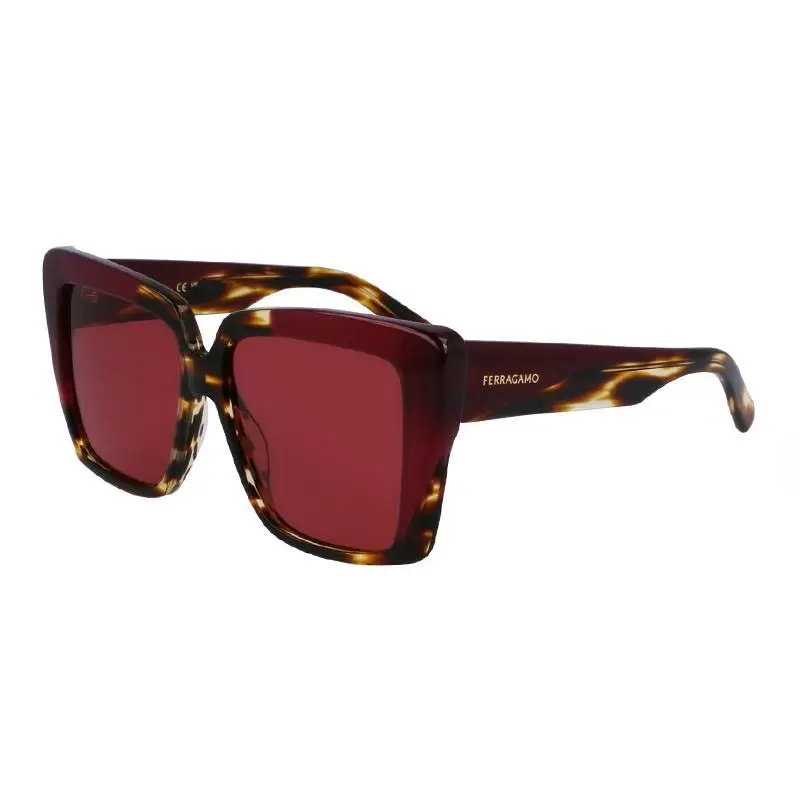Salvatore Ferragamo SF1060SN 215 Triped Brown/purple/mauve 55-14-140