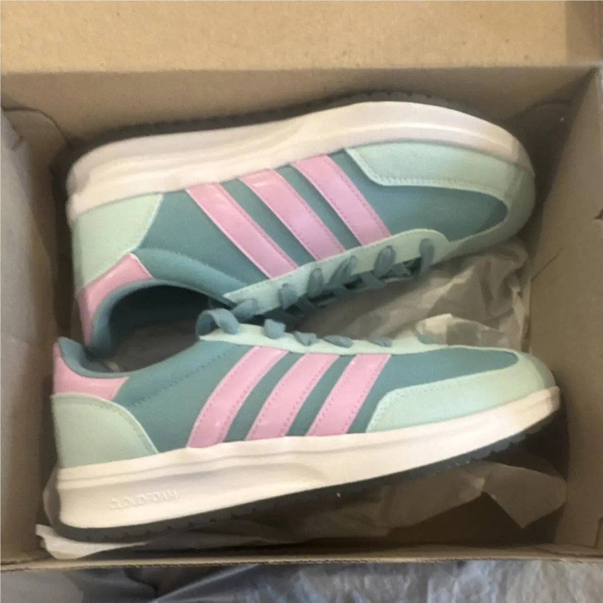 Adidas Run 70s 2.0 J Light Blue/pink/white Sneaker Unisex Kids 6 JQ2884