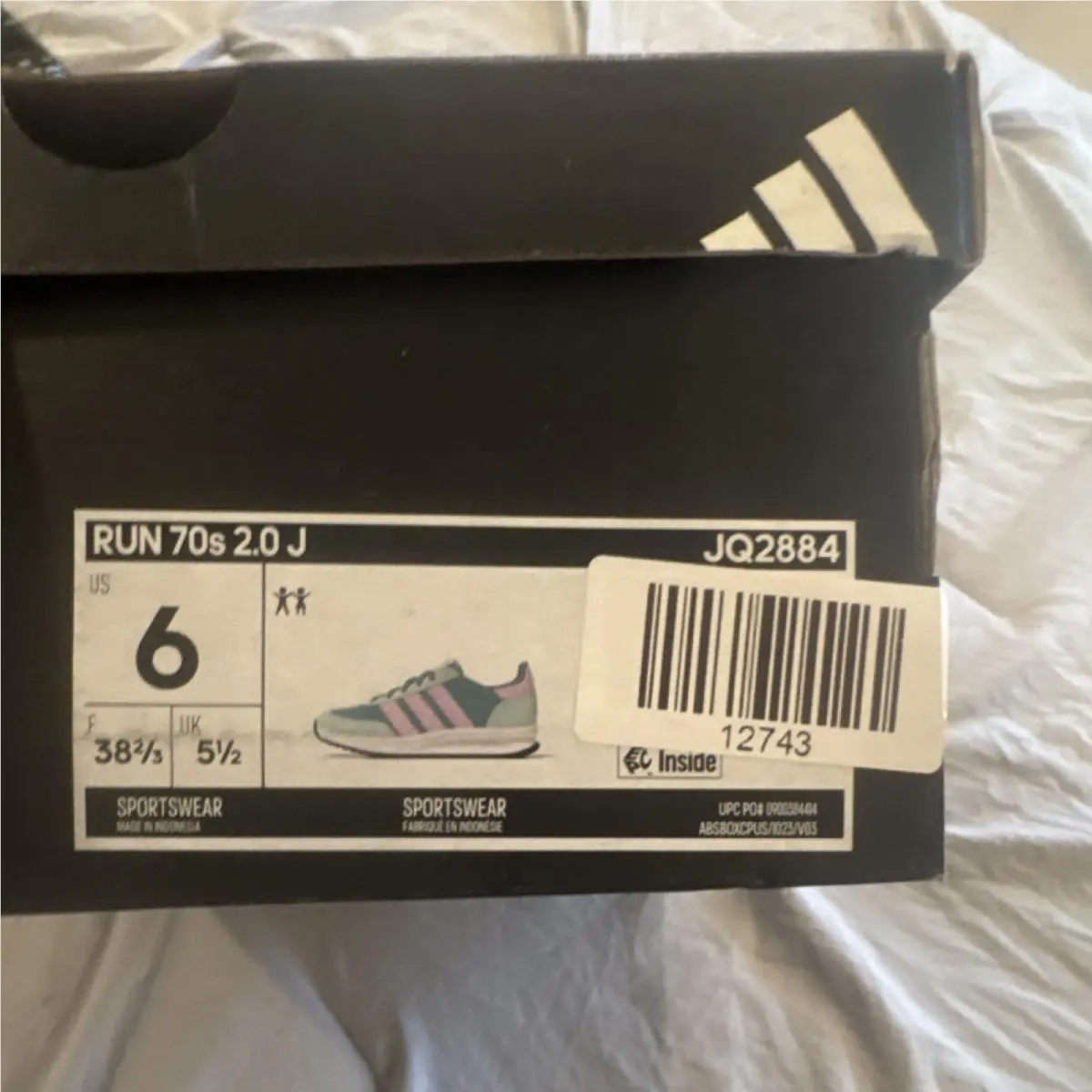 Adidas shoes - Run 70s 2.0 J - Run - JQ2884 - Light Blue, Pink, White 4