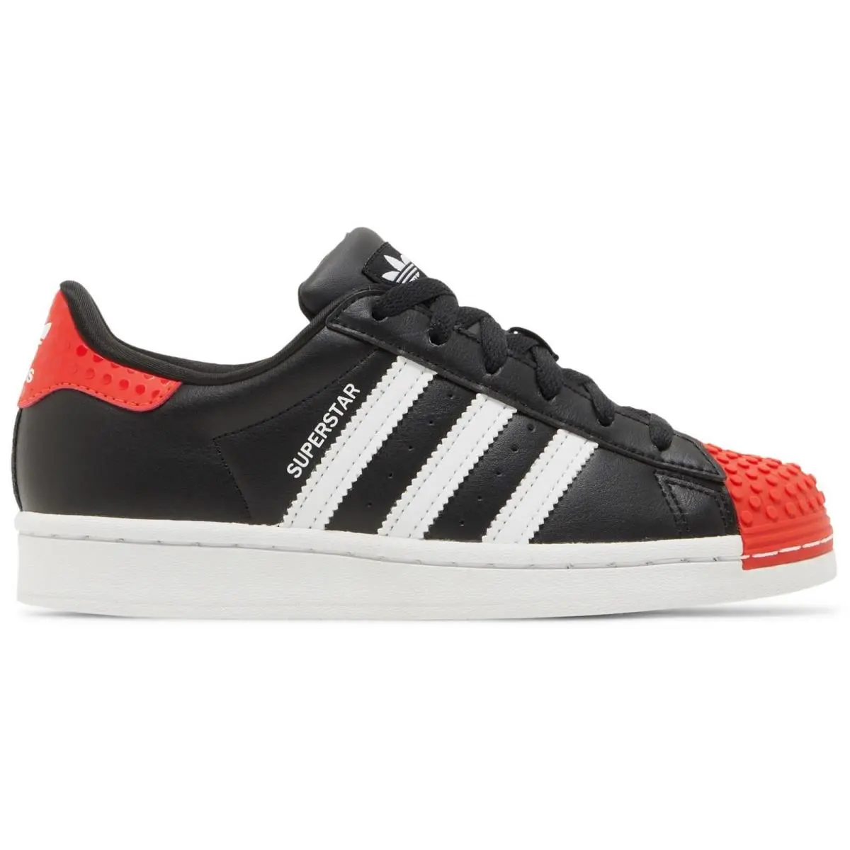 Adidas Lego x Adidas Superstar Big Kid `core Black Red` GX3382 US Y 4.5 - Black
