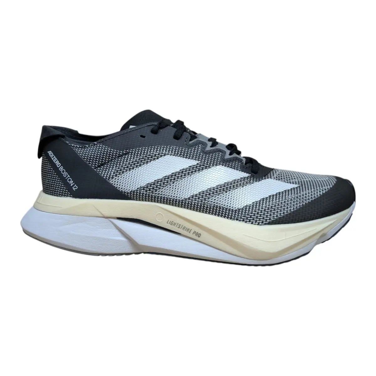 Adidas Women`s Adizero Boston 12 W - Black/white/carbon - US Size 6 - HQ2171