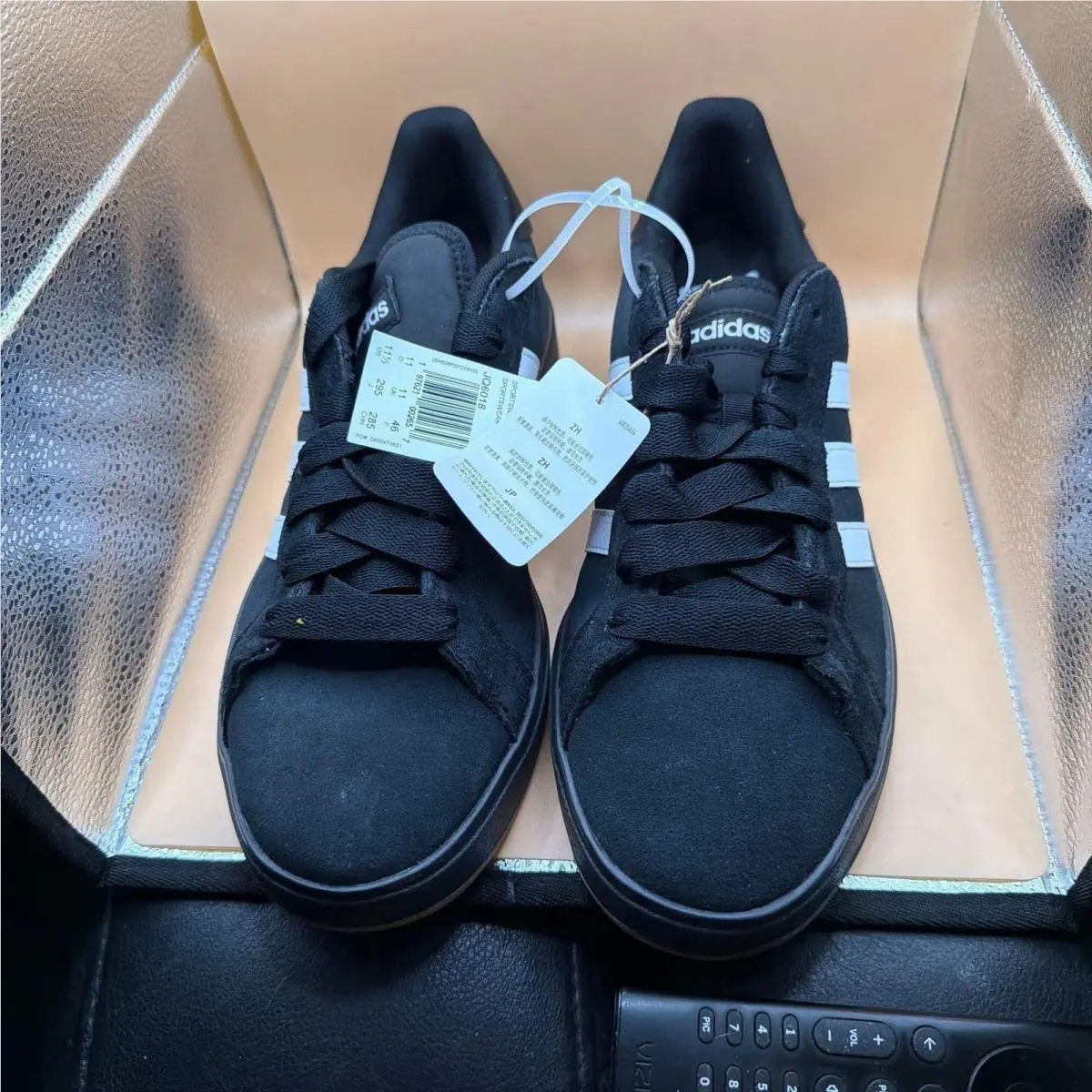 Adidas Grand Court Alpha `00s Sneakers in Core Black/white