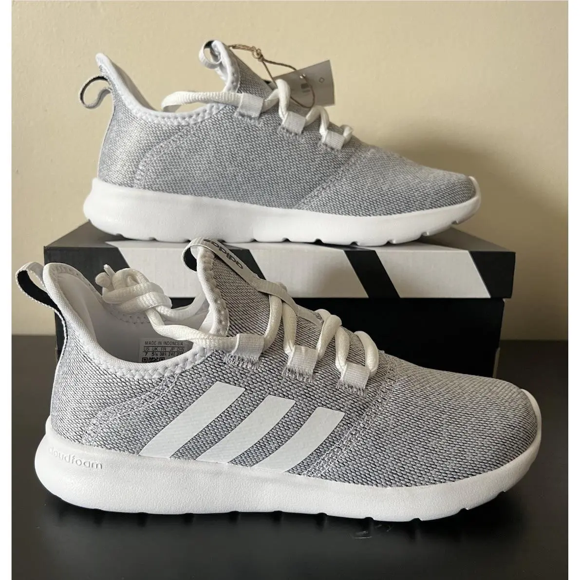 Adidas Cloudfoam Pure 2.0 Sneakers HO4756 Grey/white Women’s Size 7