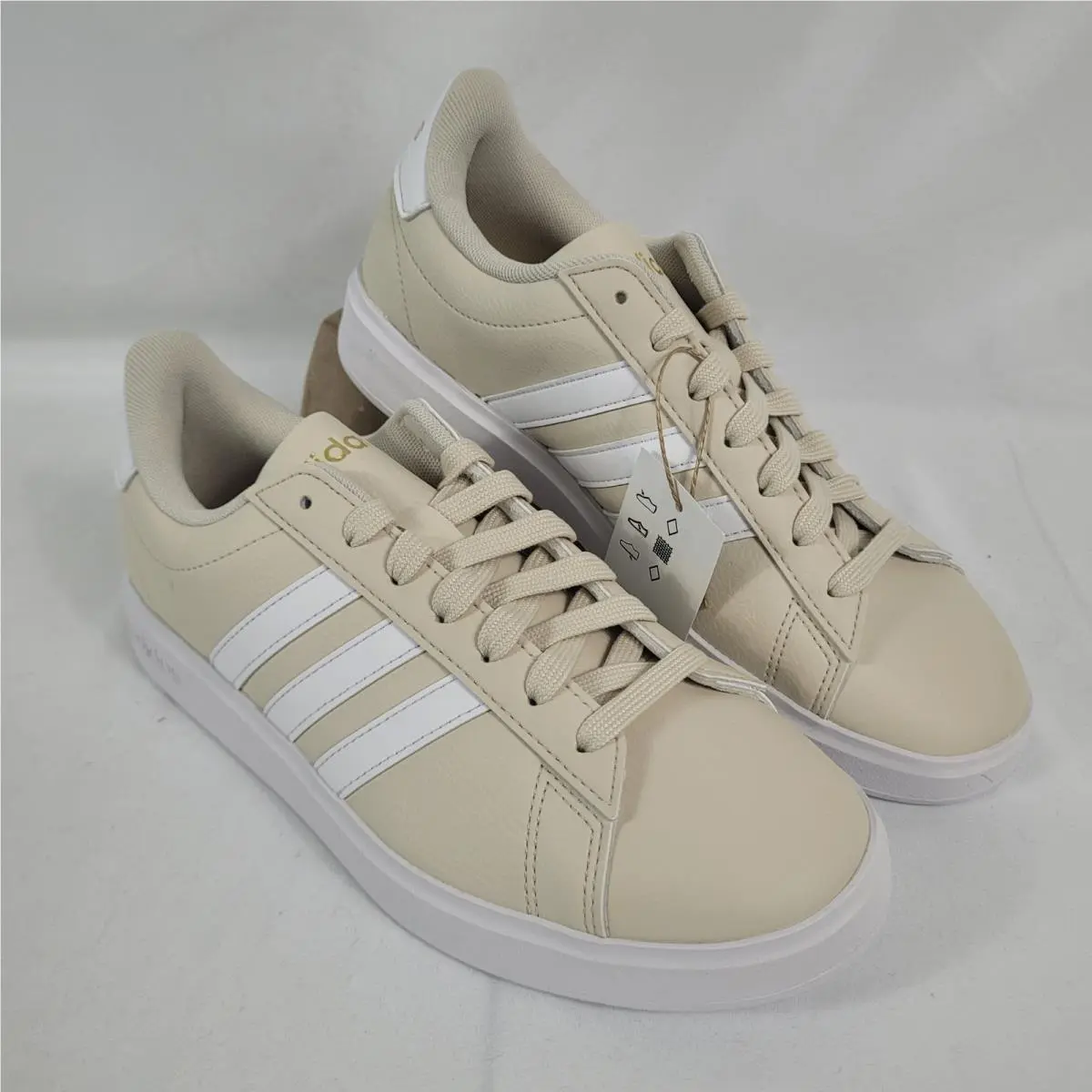 Adidas Grand Court 2.0 Alumina Cloud White Womens Athletic Sneakers Sz 7.5