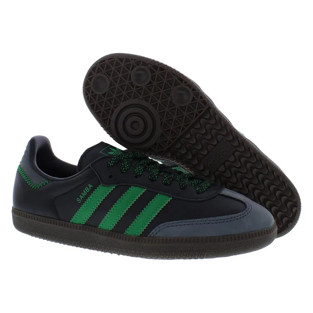 Adidas Samba OG Womens Shoes Size 6.5 Color: Core Black/green