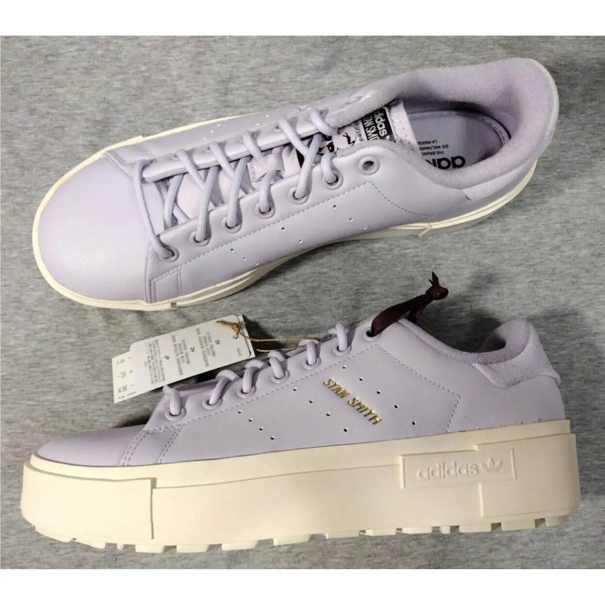 Adidas Stan Smith Bonega X Platform Sneaker Sliver Dawn Purple Women’s 10
