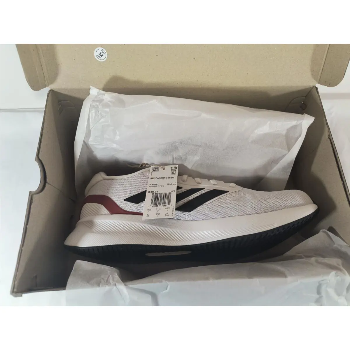 Adidas shoes - adidas Running - Running - IE0551 Sz12 - Cloud White / Core Black / Better Scarlet 6