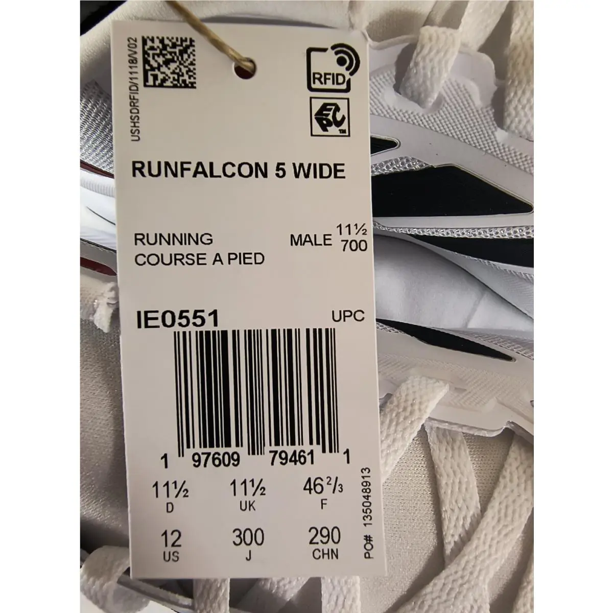 Adidas shoes - adidas Running - Running - IE0551 Sz12 - Cloud White / Core Black / Better Scarlet 2