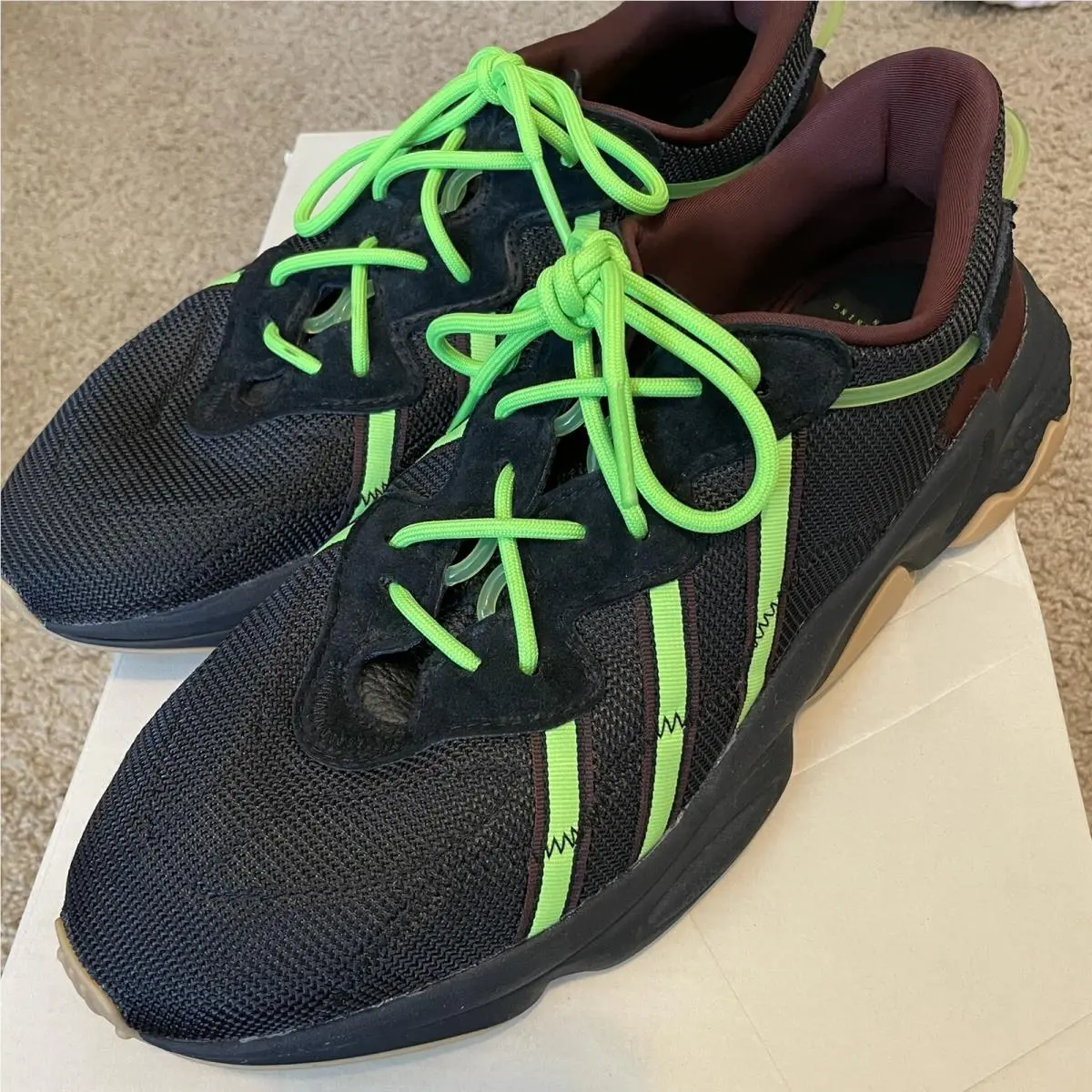 Adidas Pusha T Ozweego Mystery Brown Black Green Maroon King Push Size 11.5