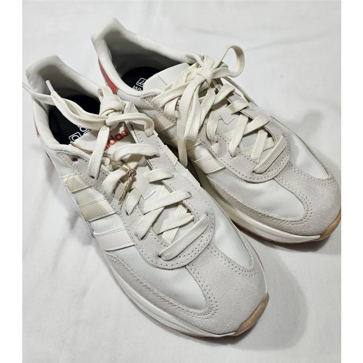 Adidas Women’s Cloudfoam Shoes Size 6.5 White W/salmon New
