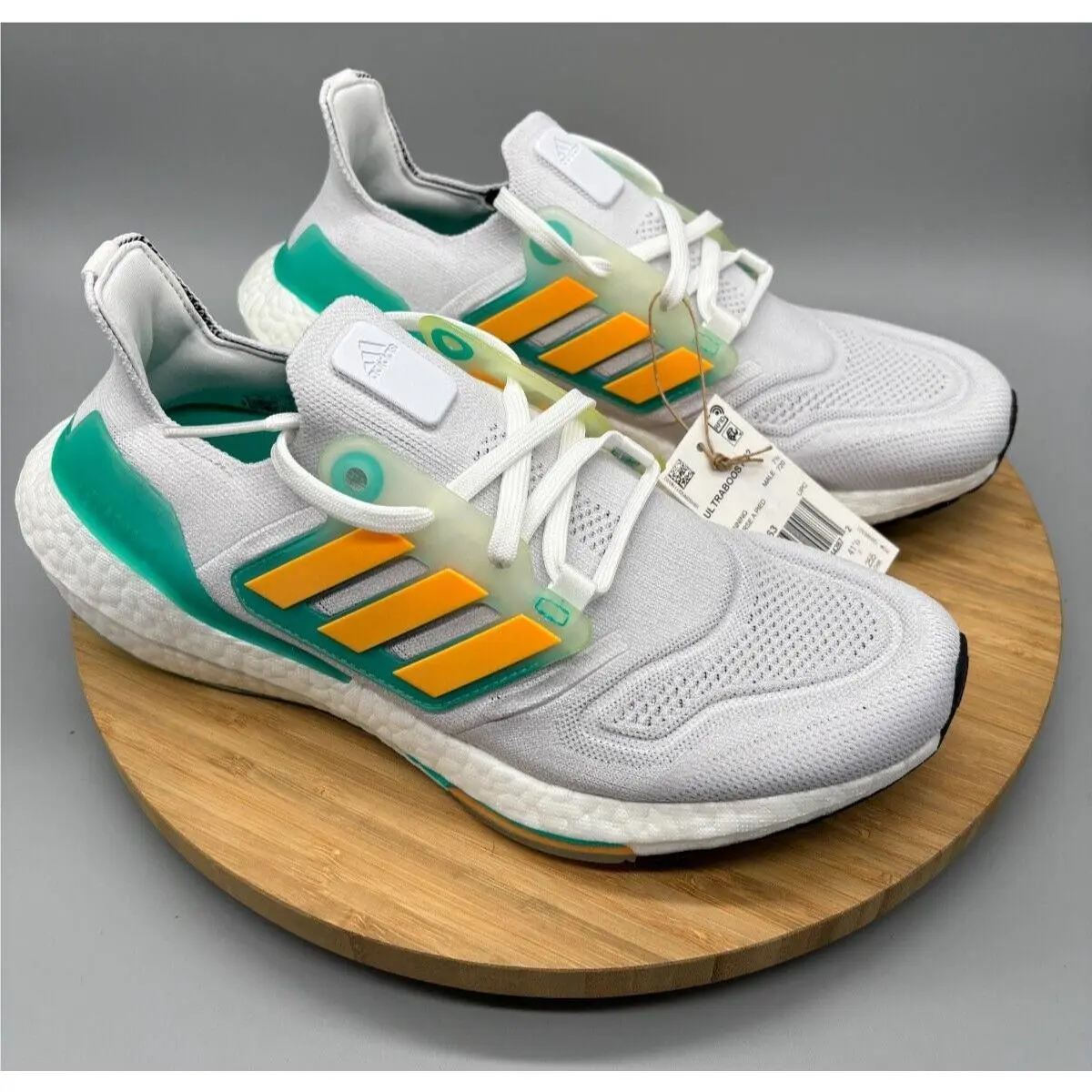 Adidas Shoes White Ultraboost 22 Running Sneakers Miami Dolphins GX5463 Mens 8