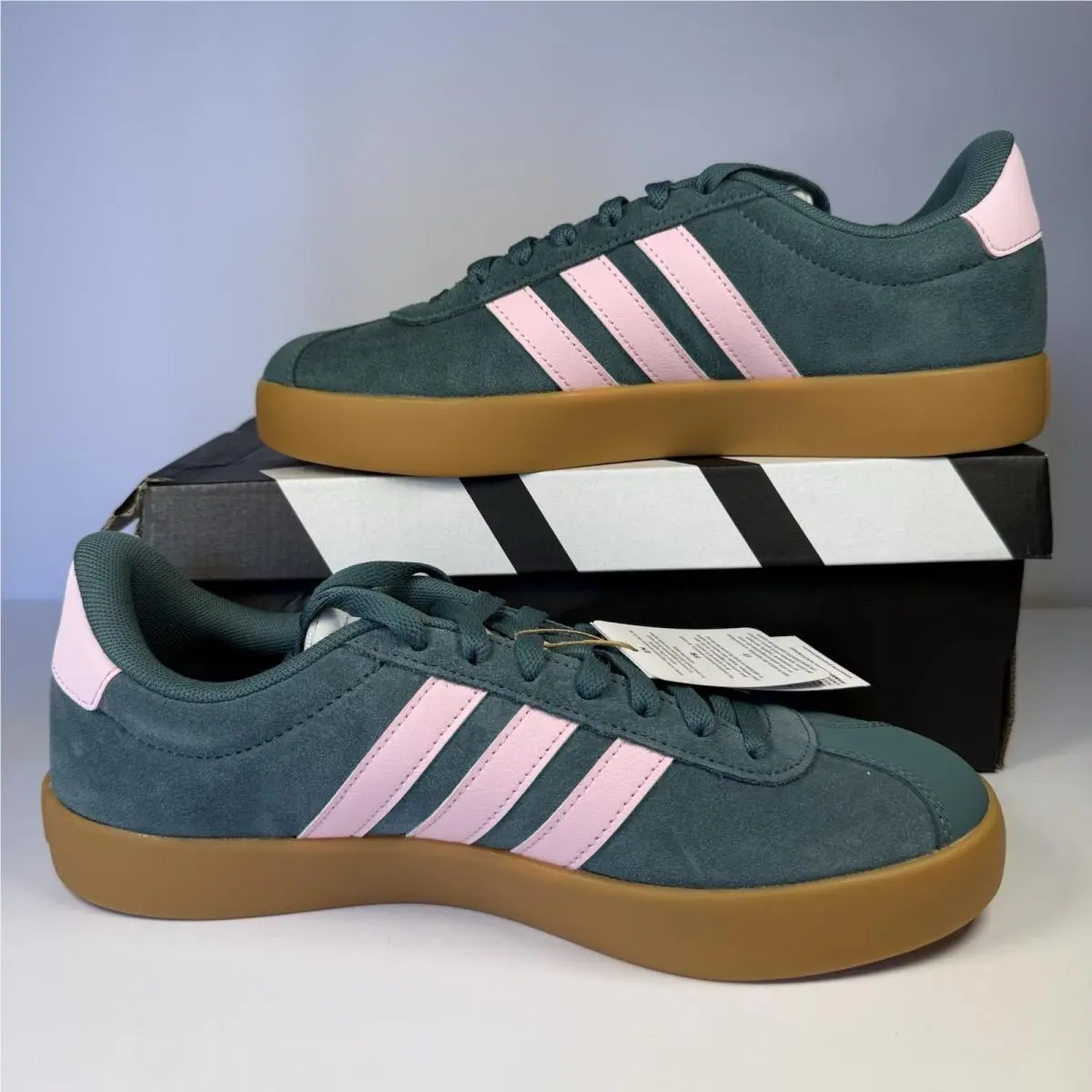 Adidas shoes - VL Court 3.0 - Court - JR0955 - Green Pink Gum 1