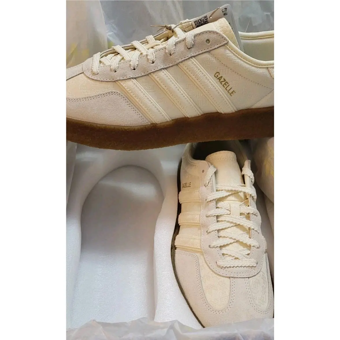 Adidas shoes - adidas Gazelle - Gazelle - JR5410 - Cream White / Core White / Gold Metallic, Manufacturer: Cream White/Core White/Gold Metallic (UPC: 197613373628) 13