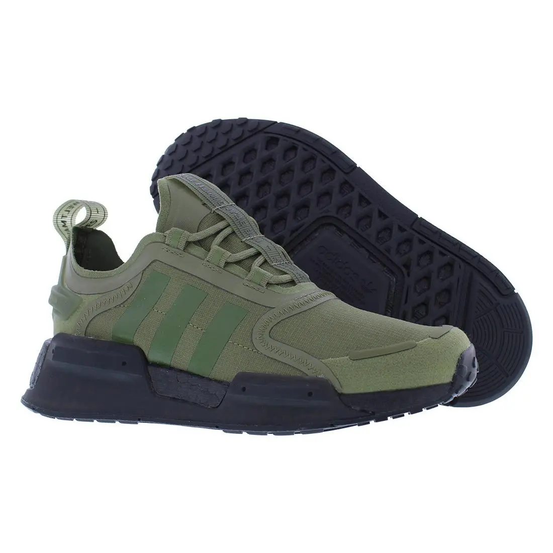 Adidas Nmd_V3 GS Boys Shoes Size 4.5 Color: Focus Olive F21/Focus Olive - Focus Olive F21/Focus Olive F21/Core Black, Main: Green
