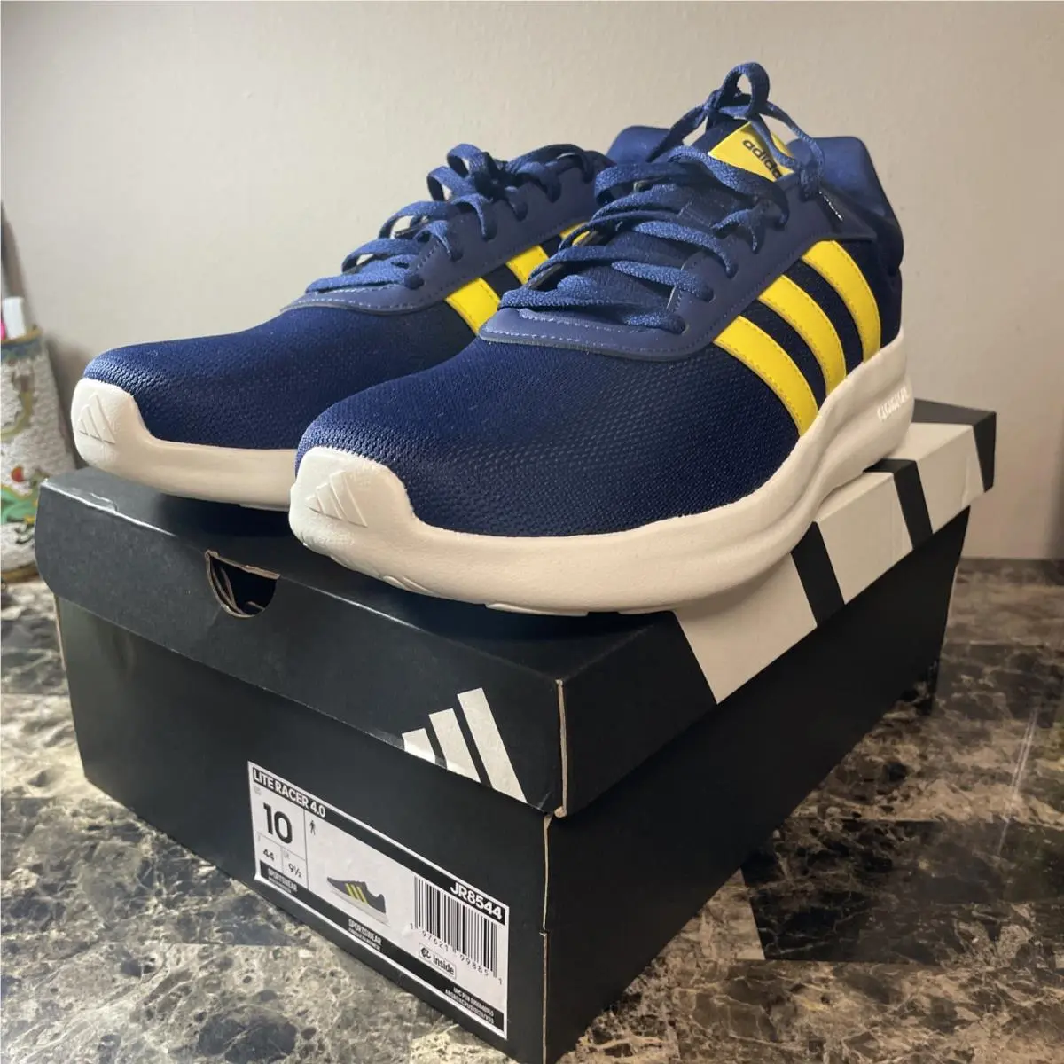 Adidas Light Racer 4.0 Sneakers Unisex Adult Dark Blue/yellow/core White