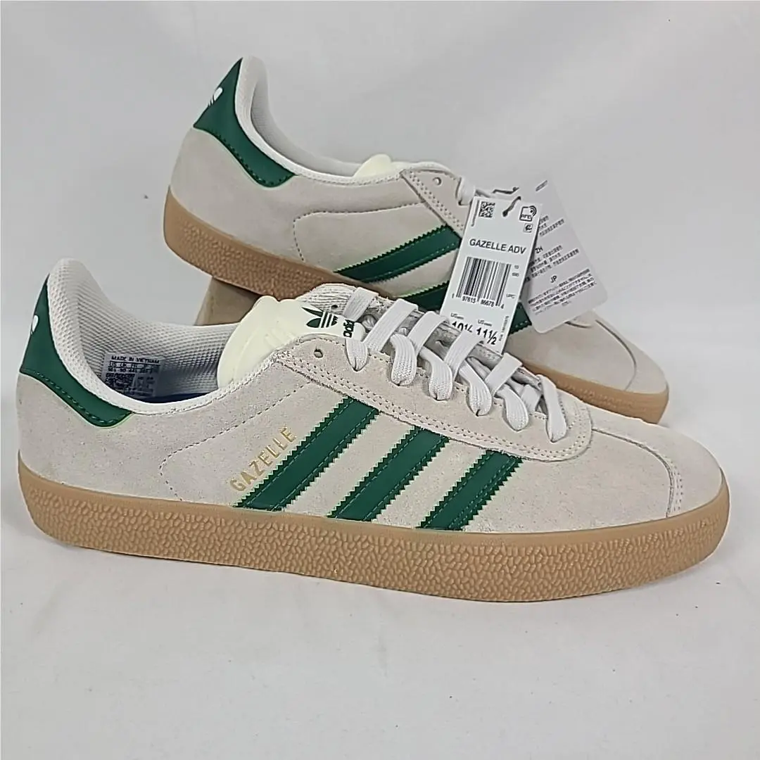 Adidas Originals Gazelle Adv Sneakers Cream White Gum Sz M 10.5 W 11.5