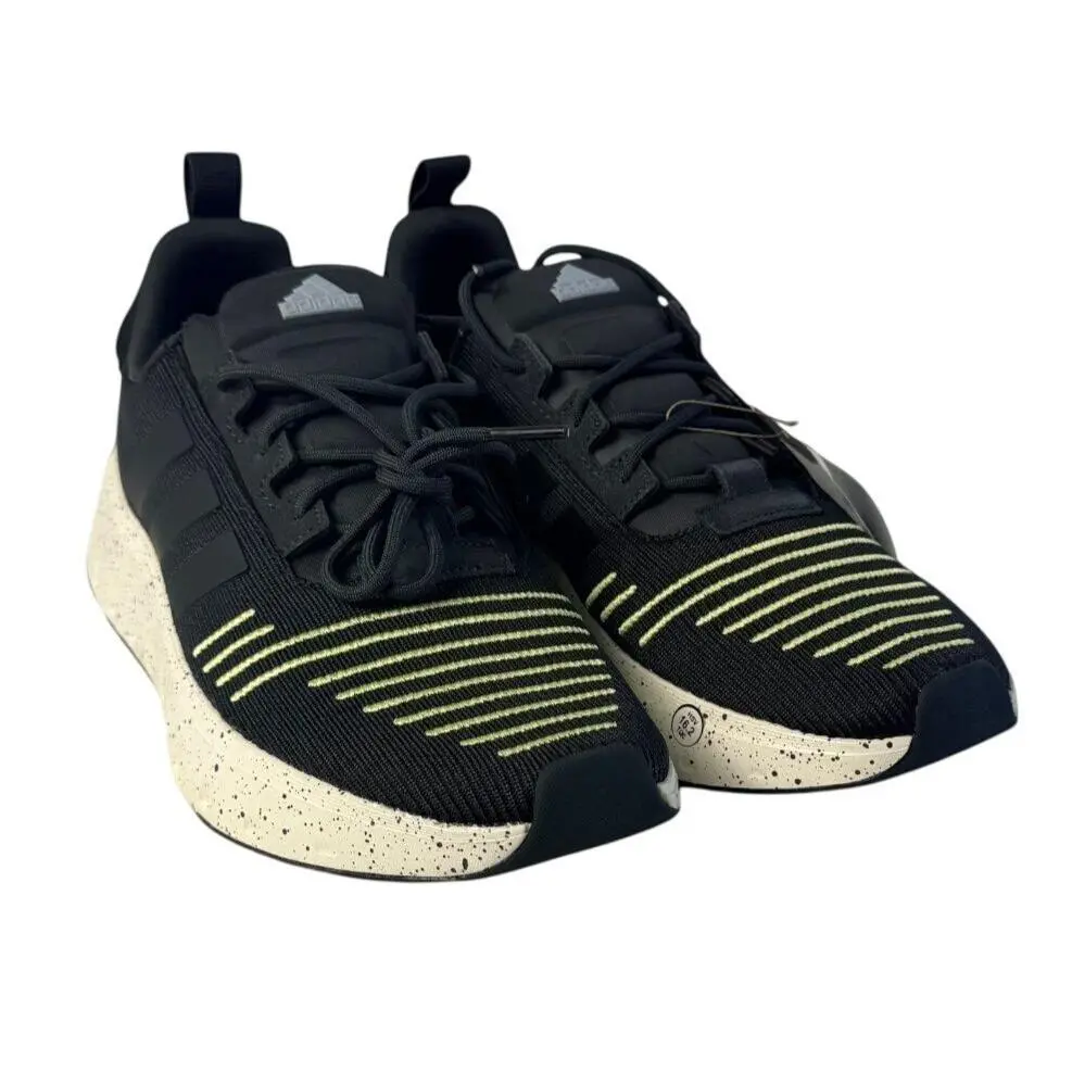 Adidas Men`s Swift Run 23 Shoes Black Lime Size 10 Tags Running Sneakers