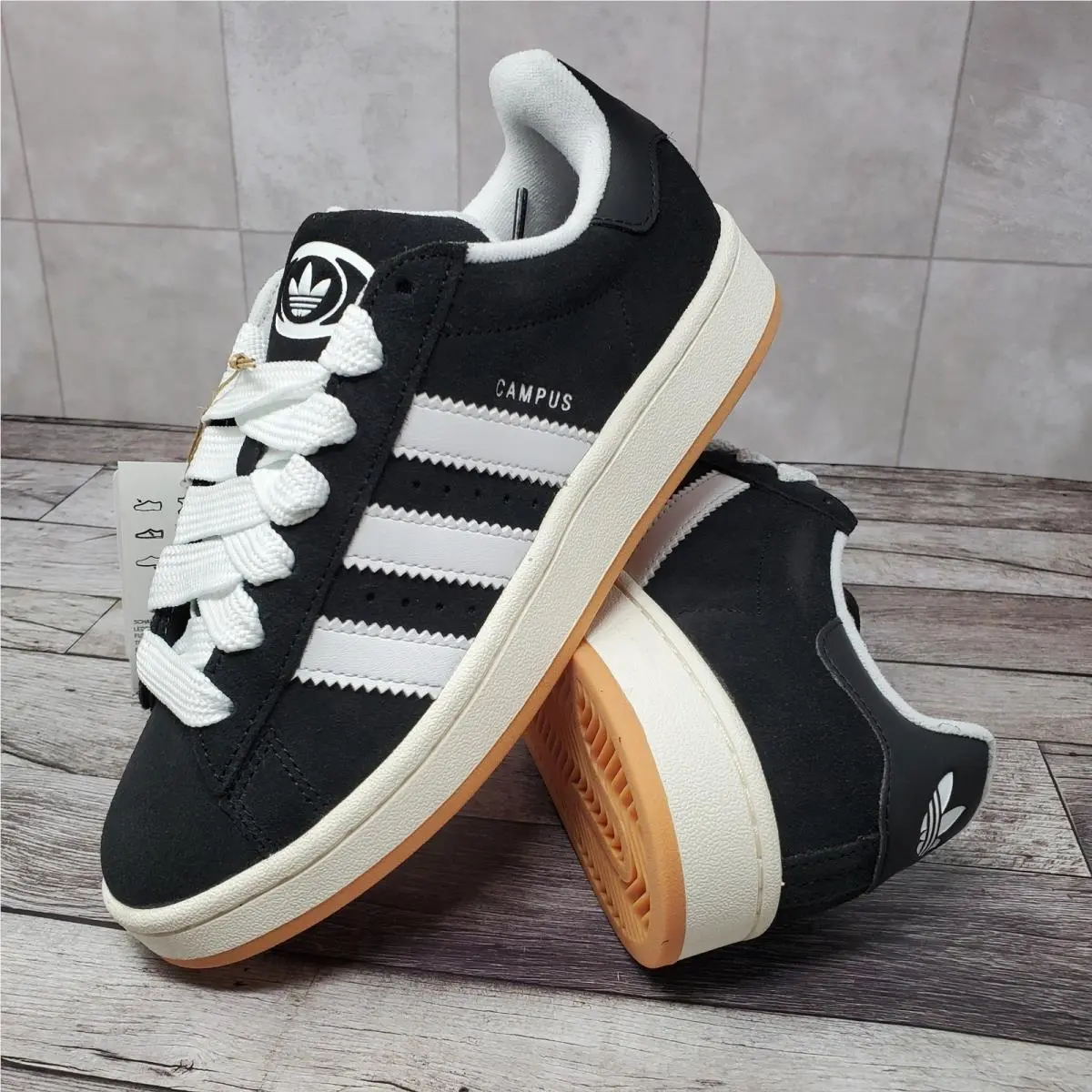 Adidas Originals Campus 00`s Women`s Size 7 Casual Shoes JP9163 Black White