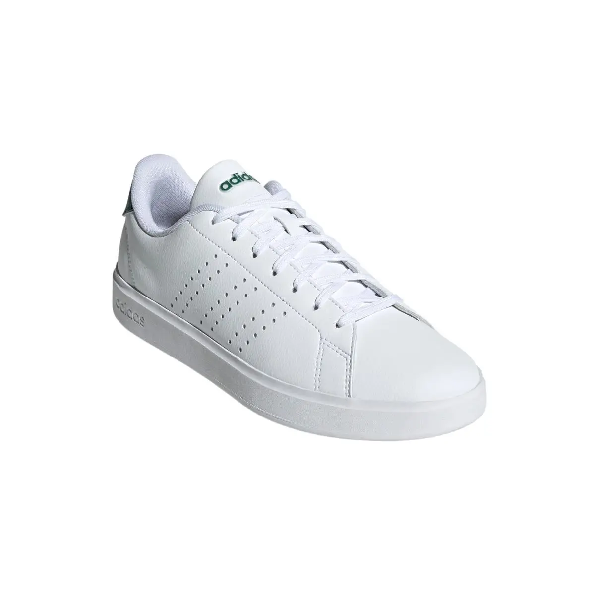 Adidas Men’s Advantage 2.0 Sneakers White/black/collegiate Green Size 9