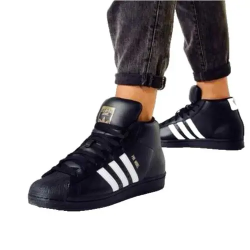 Adidas Pro Model HI Sneakers Trainers Sports Men Shoes Black/white/gd Size 9