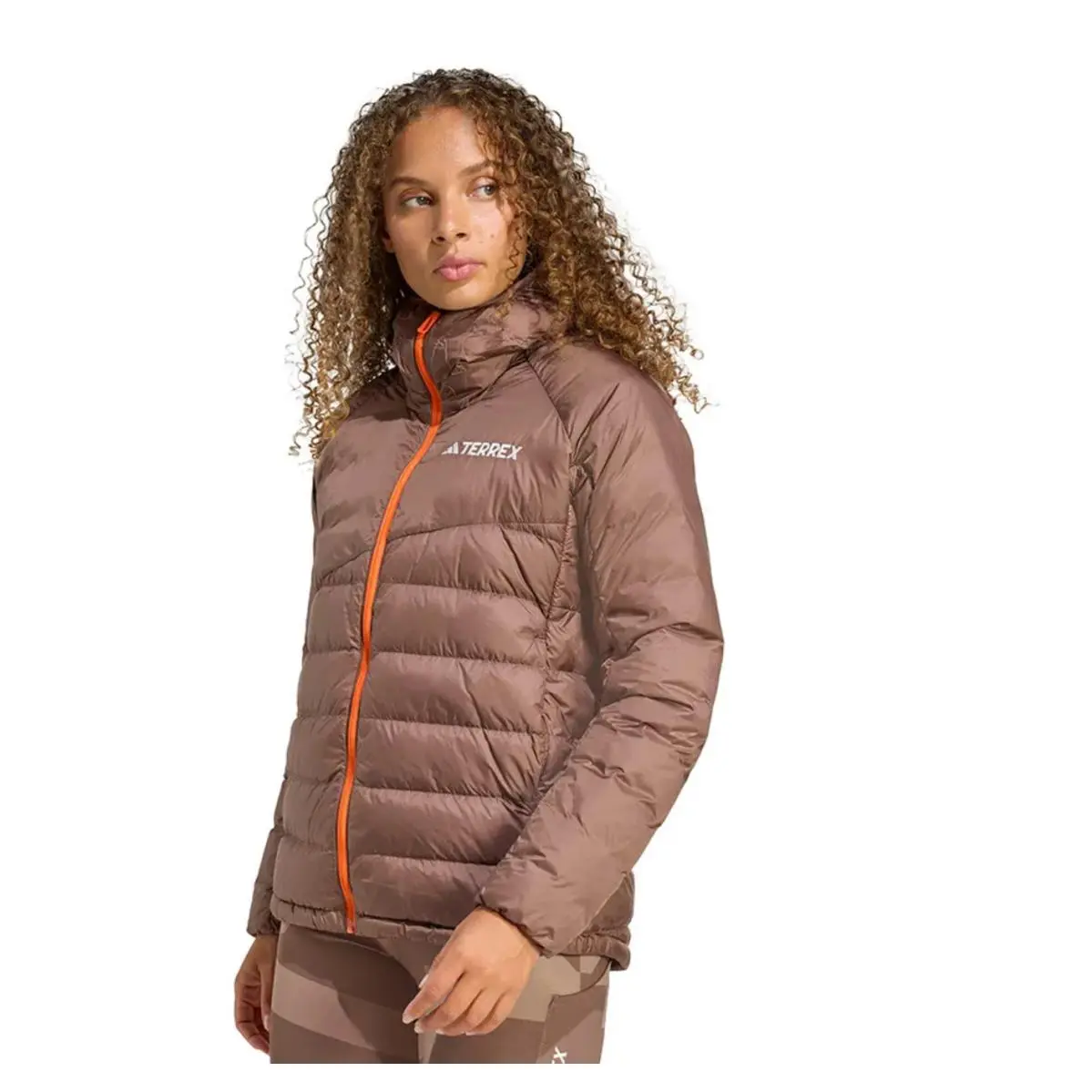 Adidas Terrex Women`s Xperior Climawarm+ Down Jacket Brown SZ L Msrp: