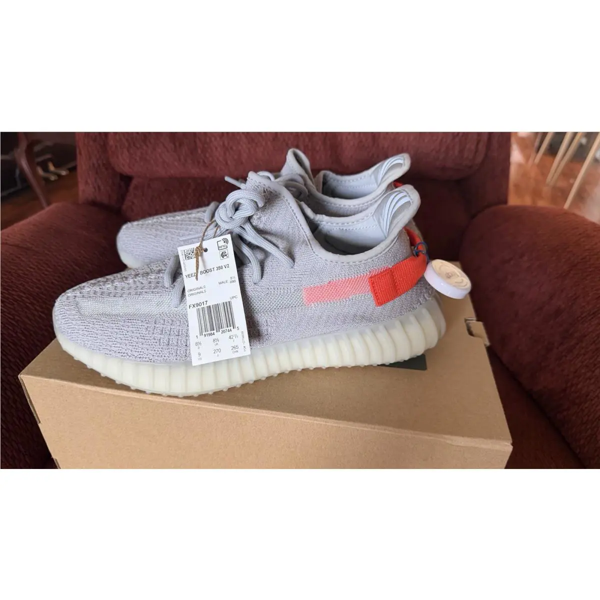 Adidas shoes - adidas Yeezy Boost 350 - Yeezy Boost - FX9017 - Gray Orange 0
