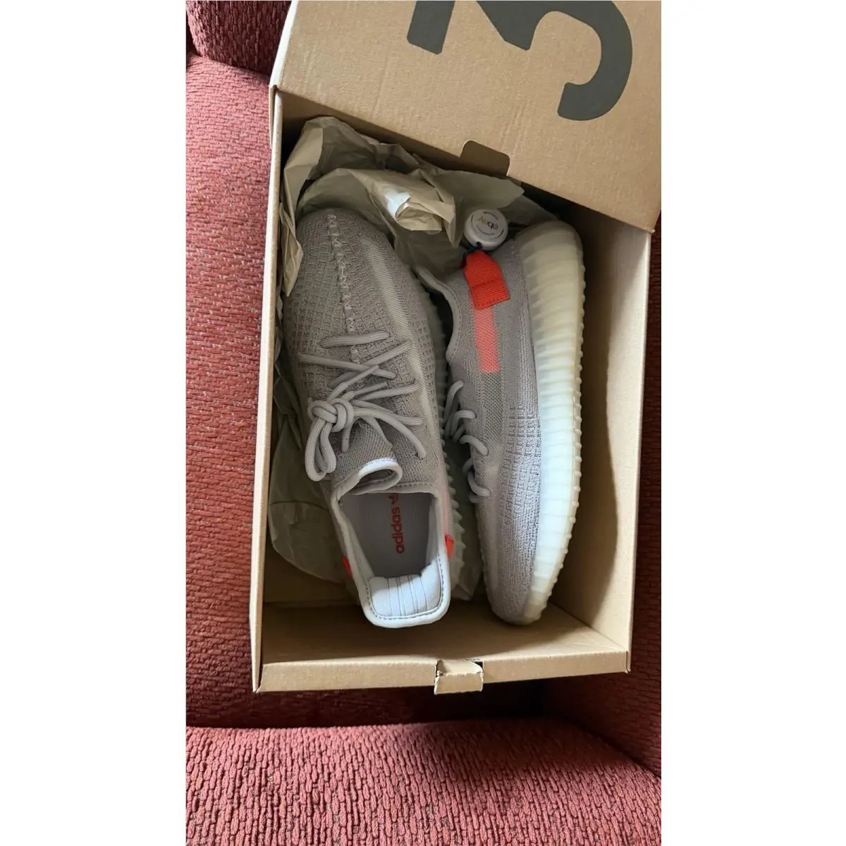 Adidas shoes - adidas Yeezy Boost 350 - Yeezy Boost - FX9017 - Gray Orange 3