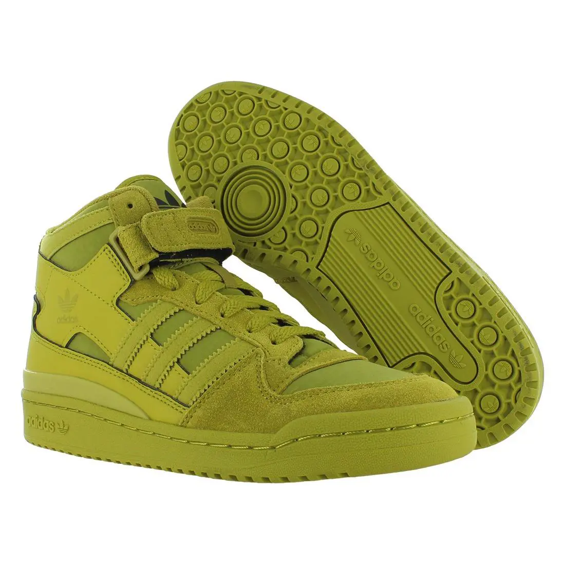 Adidas Forum Mid Womens Shoes Size 7 Color: Pulse Olive/pulse Olive/core Black - Pulse Olive/Pulse Olive/Core Black, Main: Green